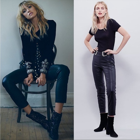 Free People Lana Vegan Leather Pants - Picture 2 of 12